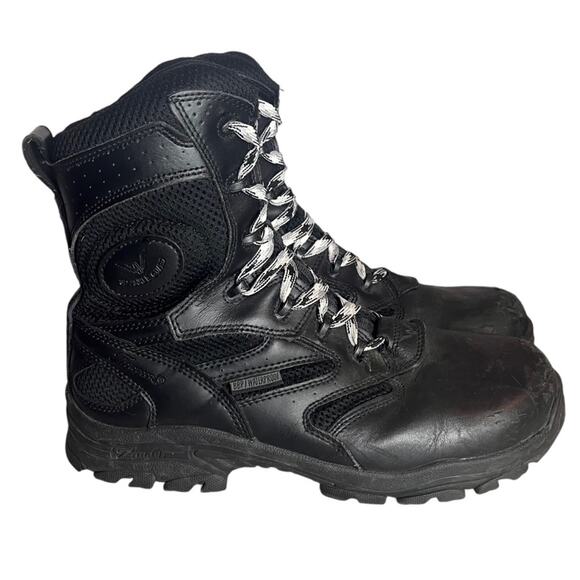 Thorogood The Deuce Leather Biker Boots Men 11 Black 8” Side Zip Combat Tactical - Picture 8 of 15